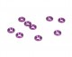 (10) Arandelas Purpura Conicas Alum. 4mm