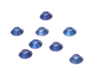 (8) Arandelas Conicas Alum. Azules 3mm