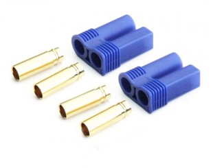 (2) Conectores 5mm EC5 Azules Hembra 