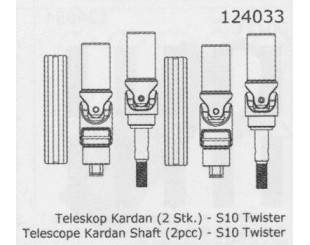 2 Cardans Telescopicos S10 Twister - 124033